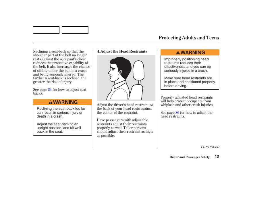 Protecting adults and teens | Acura 2004 MDX - Owner's Manual User Manual | Page 17 / 284