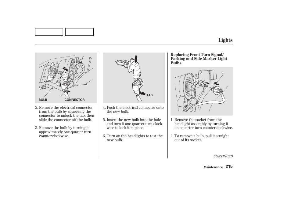 Lights | Acura 2004 MDX - Owner's Manual User Manual | Page 219 / 284