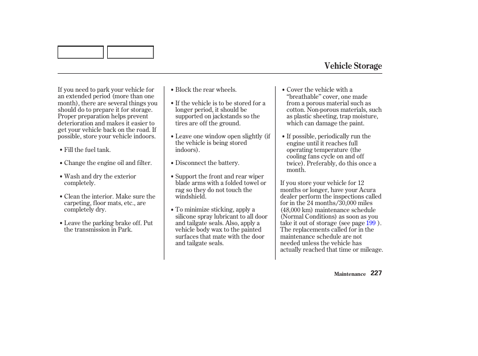 Vehicle storage | Acura 2004 MDX - Owner's Manual User Manual | Page 231 / 284