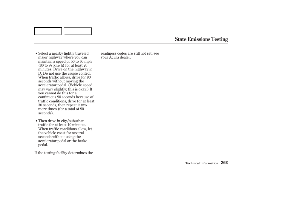 State emissions testing | Acura 2004 MDX - Owner's Manual User Manual | Page 267 / 284