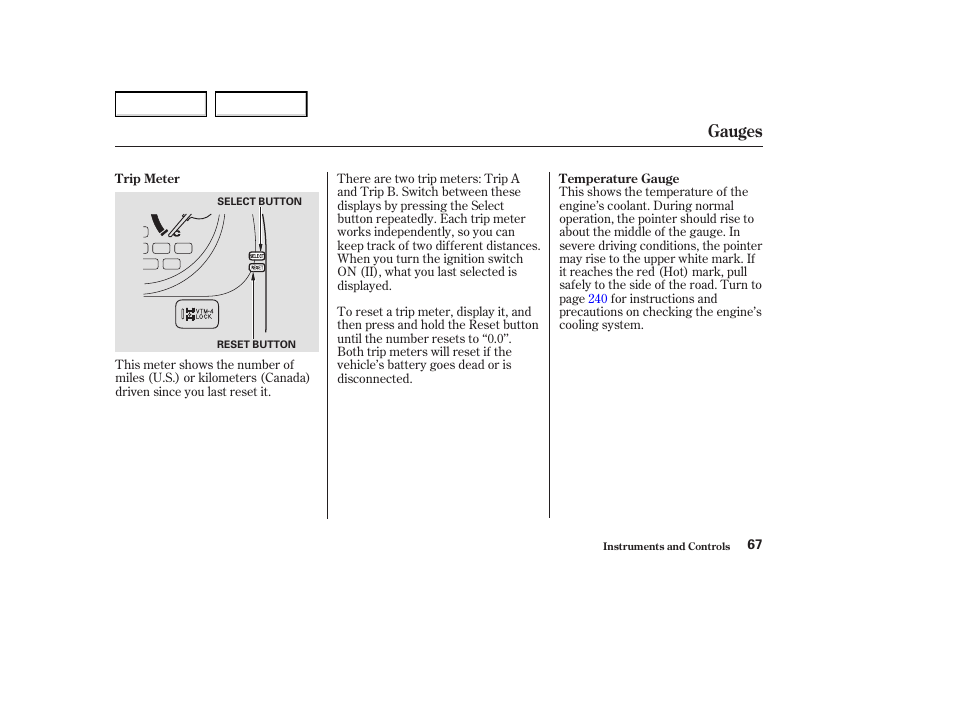 Gauges | Acura 2004 MDX - Owner's Manual User Manual | Page 71 / 284