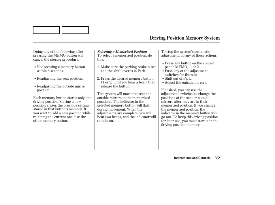 Acura 2004 MDX - Owner's Manual User Manual | Page 99 / 284