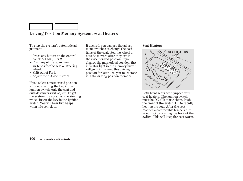 Acura 2004 RL - Owner's Manual User Manual | Page 103 / 370