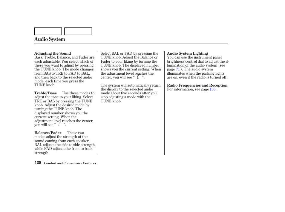 Audio system | Acura 2004 RL - Owner's Manual User Manual | Page 141 / 370