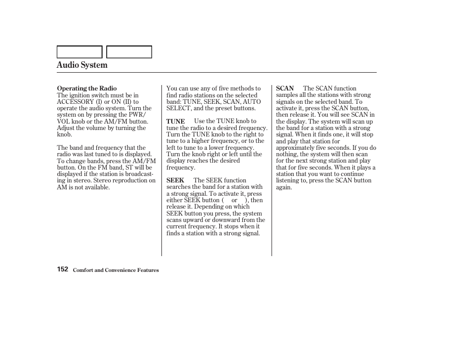 Audio system | Acura 2004 RL - Owner's Manual User Manual | Page 155 / 370