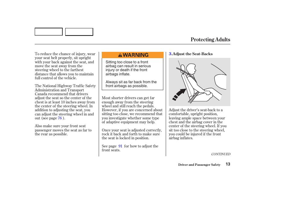 Protecting adults | Acura 2004 RL - Owner's Manual User Manual | Page 16 / 370