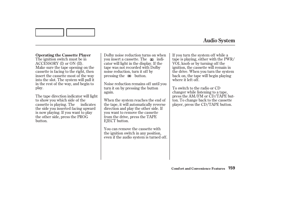 Audio system | Acura 2004 RL - Owner's Manual User Manual | Page 162 / 370