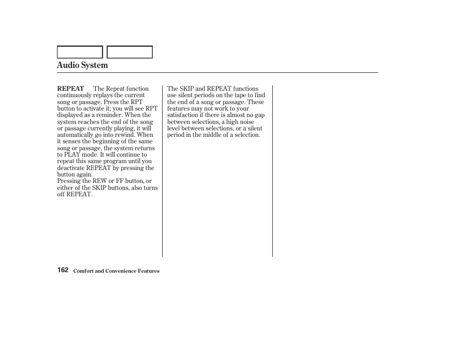 Audio system | Acura 2004 RL - Owner's Manual User Manual | Page 165 / 370