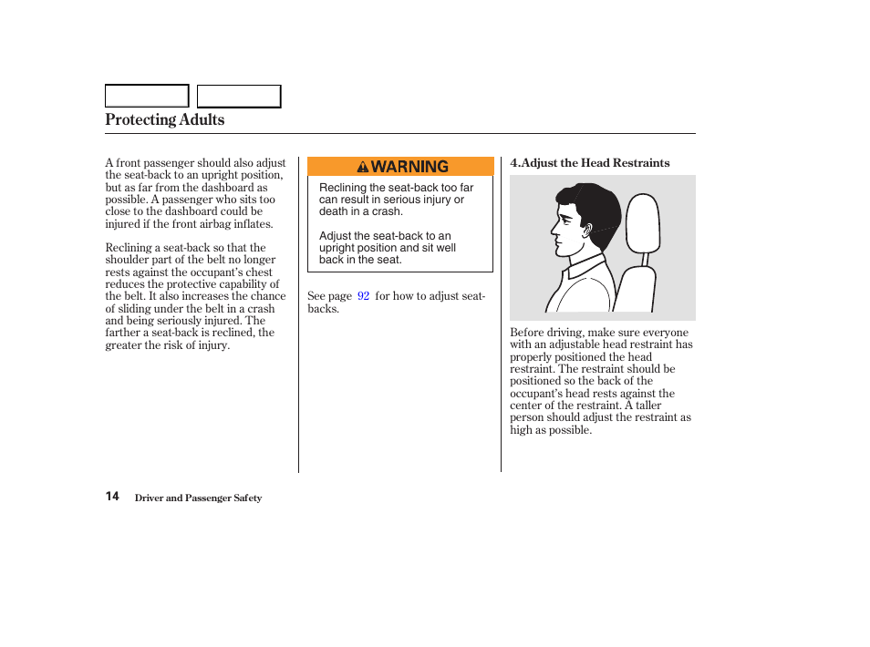 Protecting adults | Acura 2004 RL - Owner's Manual User Manual | Page 17 / 370