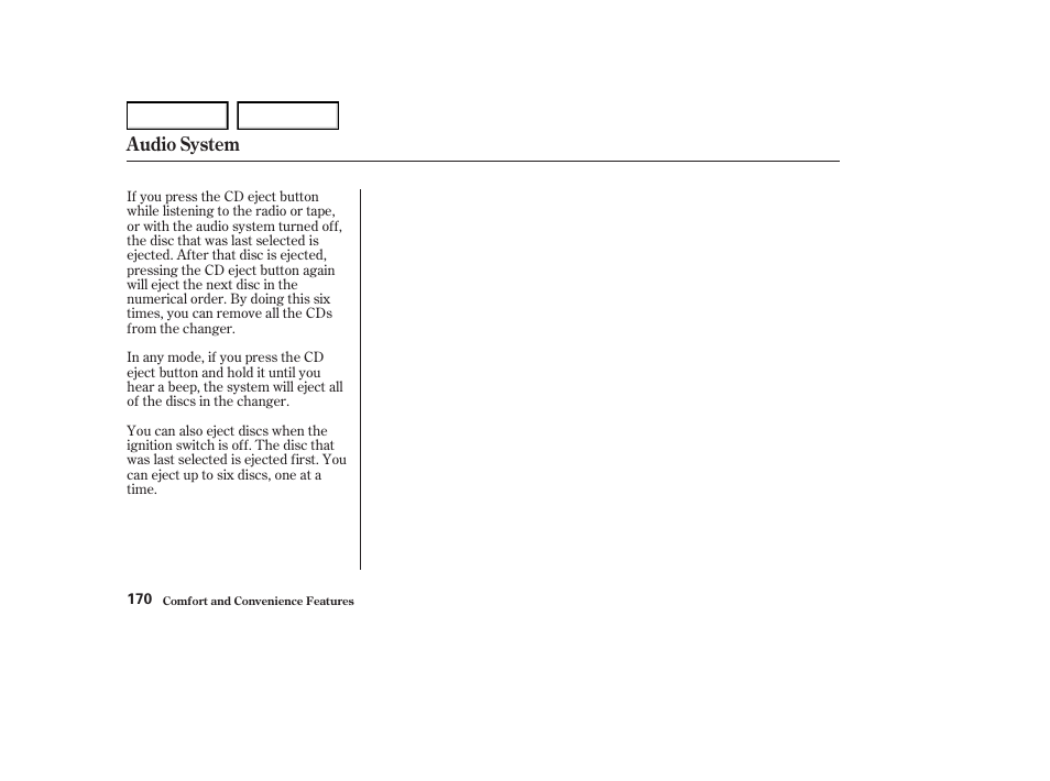 Audio system | Acura 2004 RL - Owner's Manual User Manual | Page 173 / 370