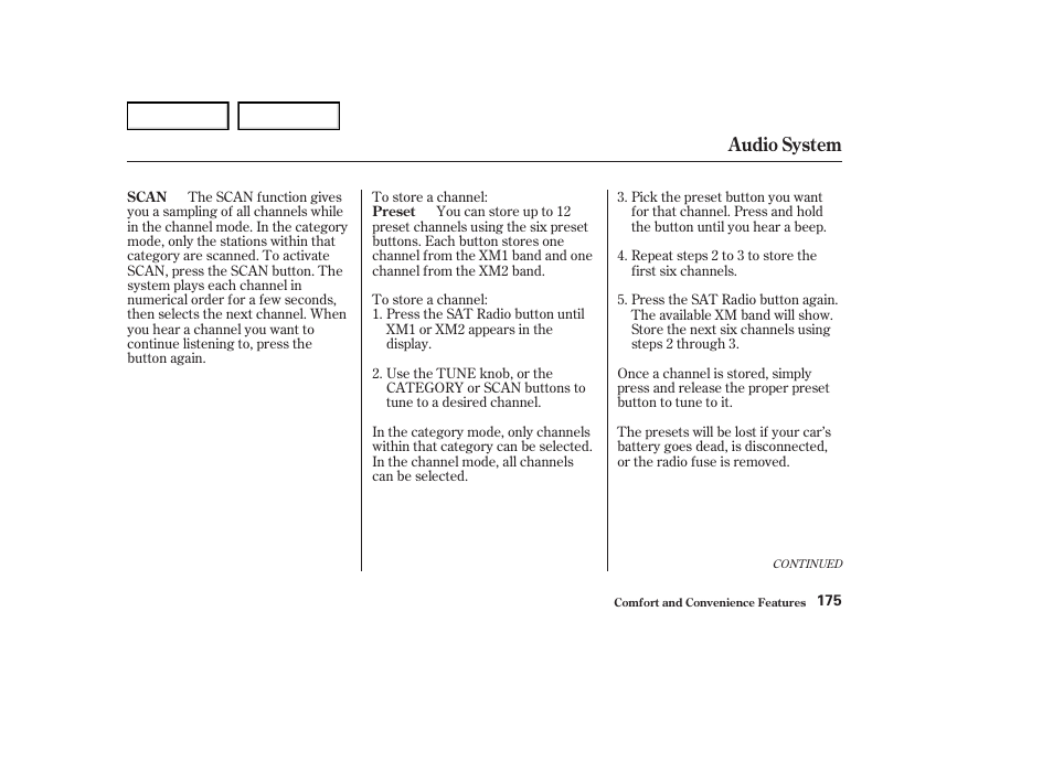 Audio system | Acura 2004 RL - Owner's Manual User Manual | Page 178 / 370