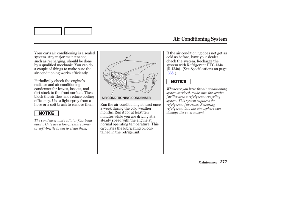 Air conditioning system | Acura 2004 RL - Owner's Manual User Manual | Page 280 / 370