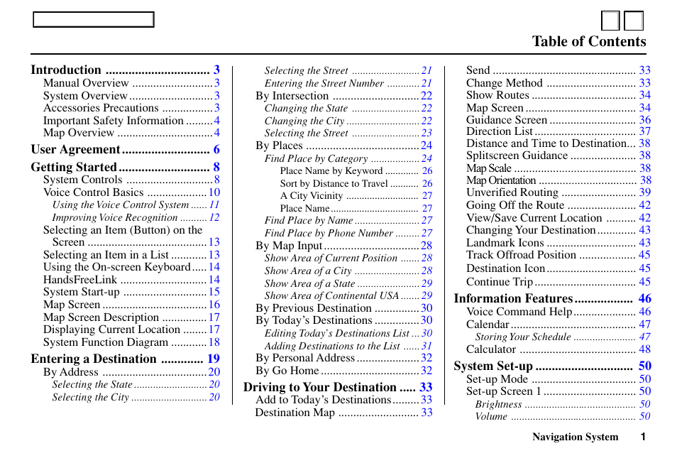 Acura 2004 TL - Navigation Manual User Manual | 2 pages