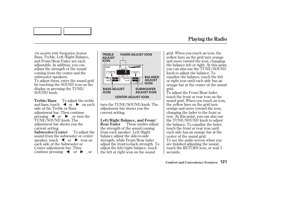 Playing the radio | Acura 2004 TL - Owner's Manual User Manual | Page 124 / 283