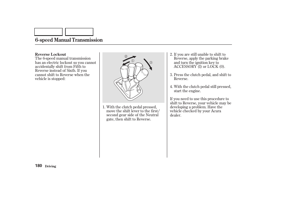 Speed manual transmission | Acura 2004 TL - Owner's Manual User Manual | Page 183 / 283