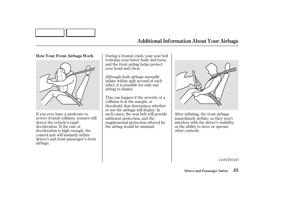 Additional information about your airbags | Acura 2004 TL - Owner's Manual User Manual | Page 26 / 283
