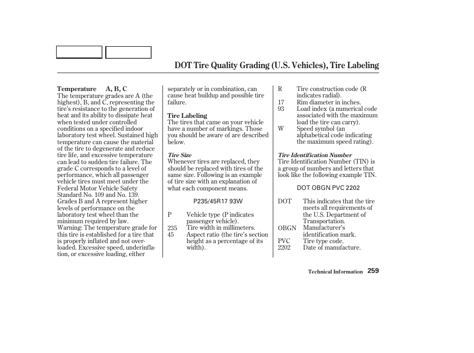 Acura 2004 TL - Owner's Manual User Manual | Page 262 / 283