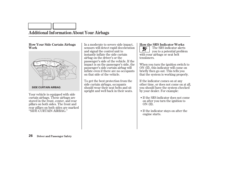 Additional information about your airbags | Acura 2004 TL - Owner's Manual User Manual | Page 29 / 283