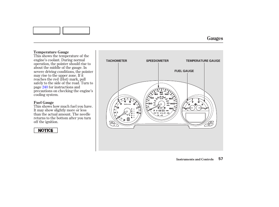 Gauges | Acura 2004 TL - Owner's Manual User Manual | Page 60 / 283
