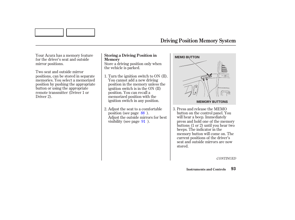 Acura 2004 TL - Owner's Manual User Manual | Page 96 / 283