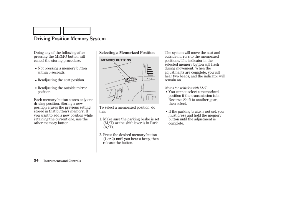 Acura 2004 TL - Owner's Manual User Manual | Page 97 / 283
