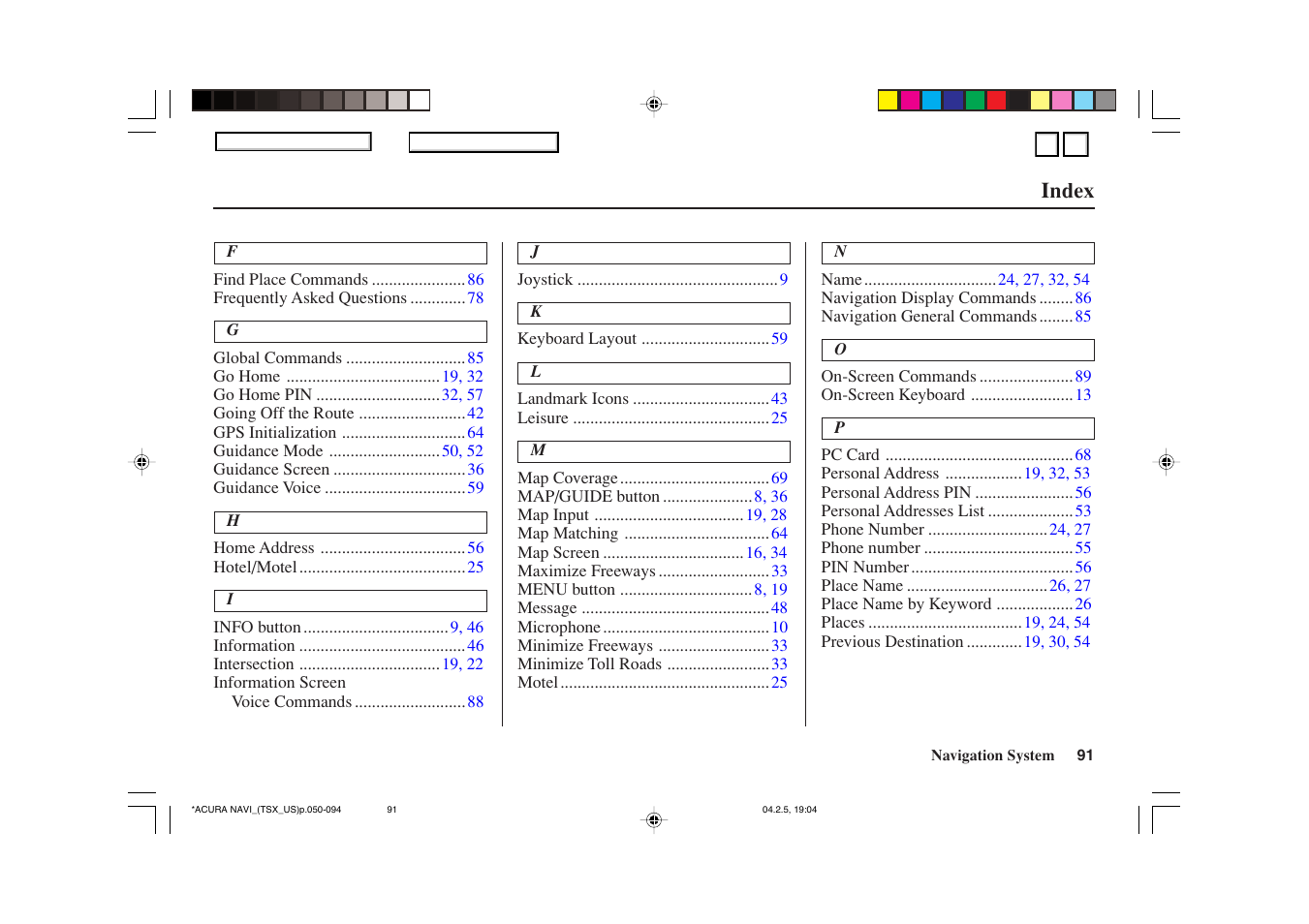 Acura 2004 TSX - Navigation Manual User Manual | Page 2 / 3