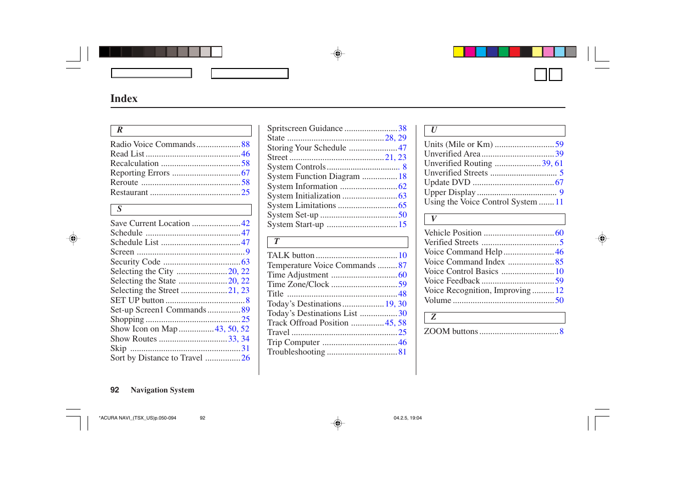 Acura 2004 TSX - Navigation Manual User Manual | Page 3 / 3