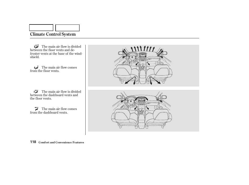 Climate control system | Acura 2004 TSX - Owner's Manual User Manual | Page 121 / 364