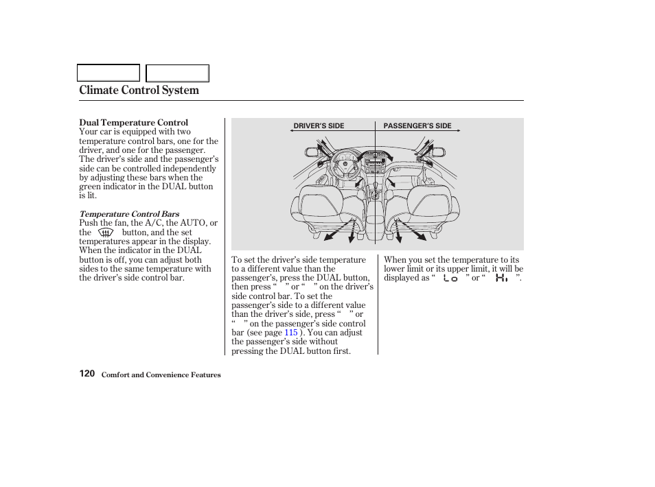 Climate control system | Acura 2004 TSX - Owner's Manual User Manual | Page 123 / 364