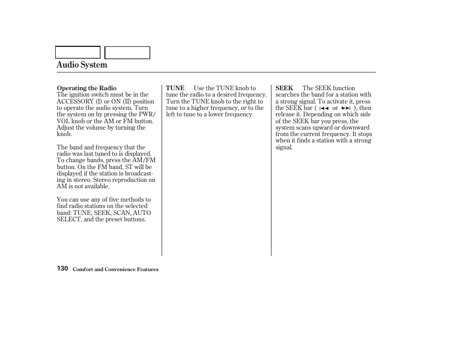 Audio system | Acura 2004 TSX - Owner's Manual User Manual | Page 133 / 364