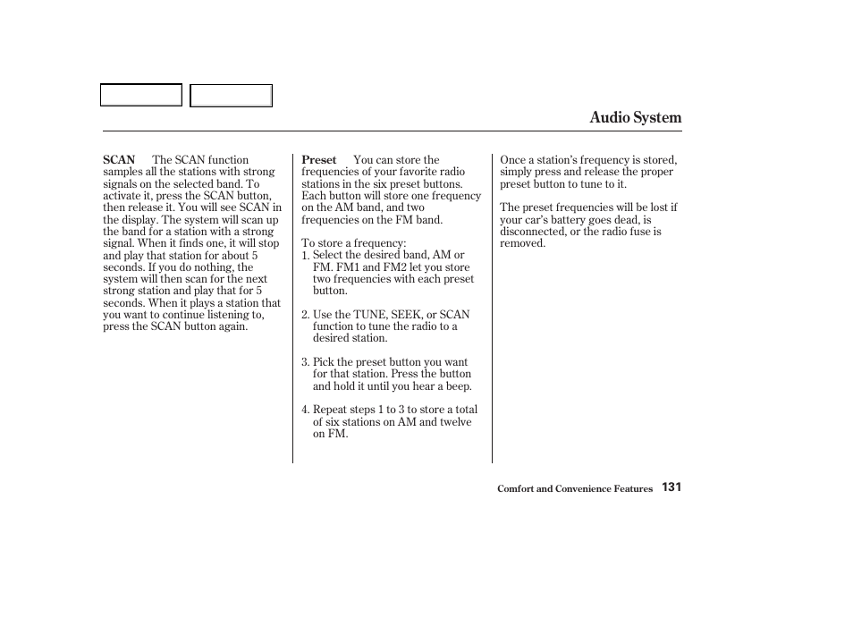 Audio system | Acura 2004 TSX - Owner's Manual User Manual | Page 134 / 364