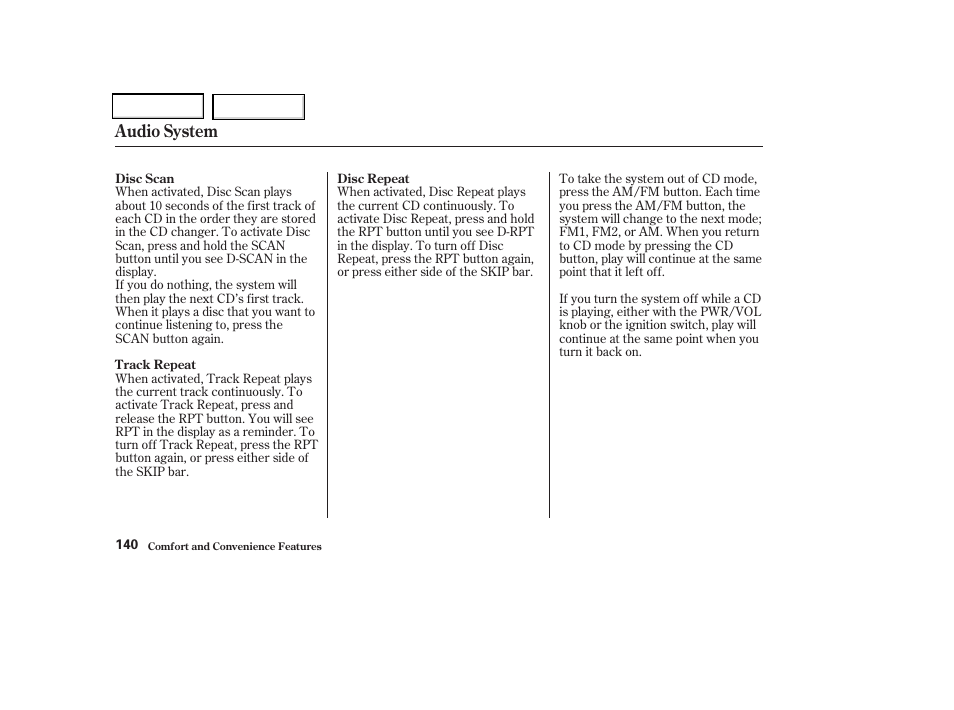 Audio system | Acura 2004 TSX - Owner's Manual User Manual | Page 143 / 364