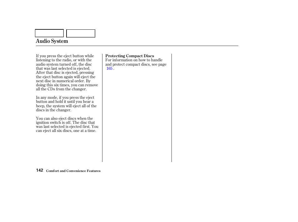 Audio system | Acura 2004 TSX - Owner's Manual User Manual | Page 145 / 364