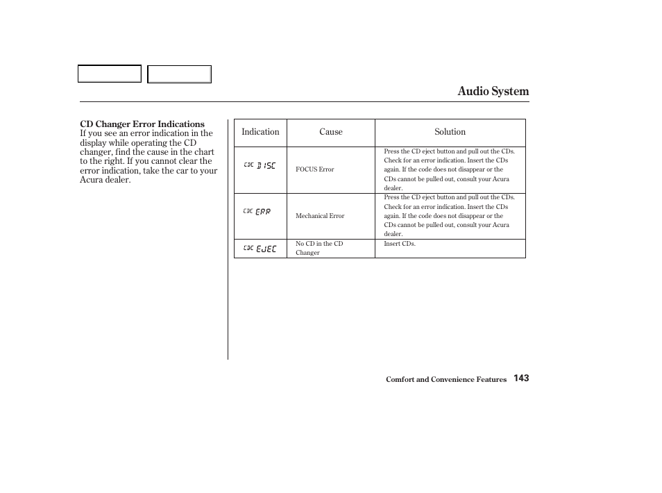 Audio system | Acura 2004 TSX - Owner's Manual User Manual | Page 146 / 364
