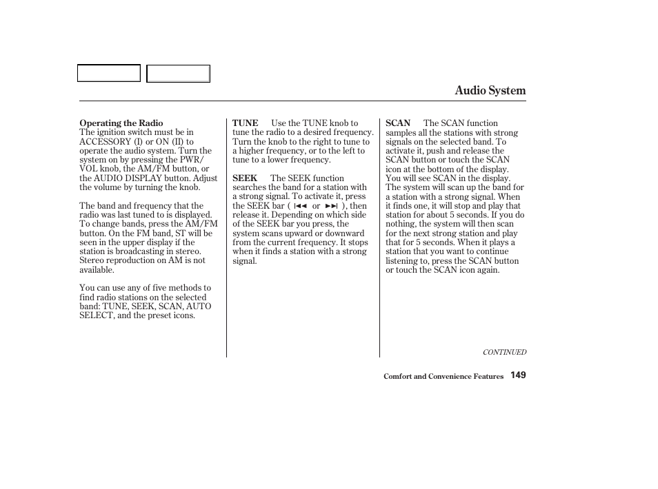Audio system | Acura 2004 TSX - Owner's Manual User Manual | Page 152 / 364
