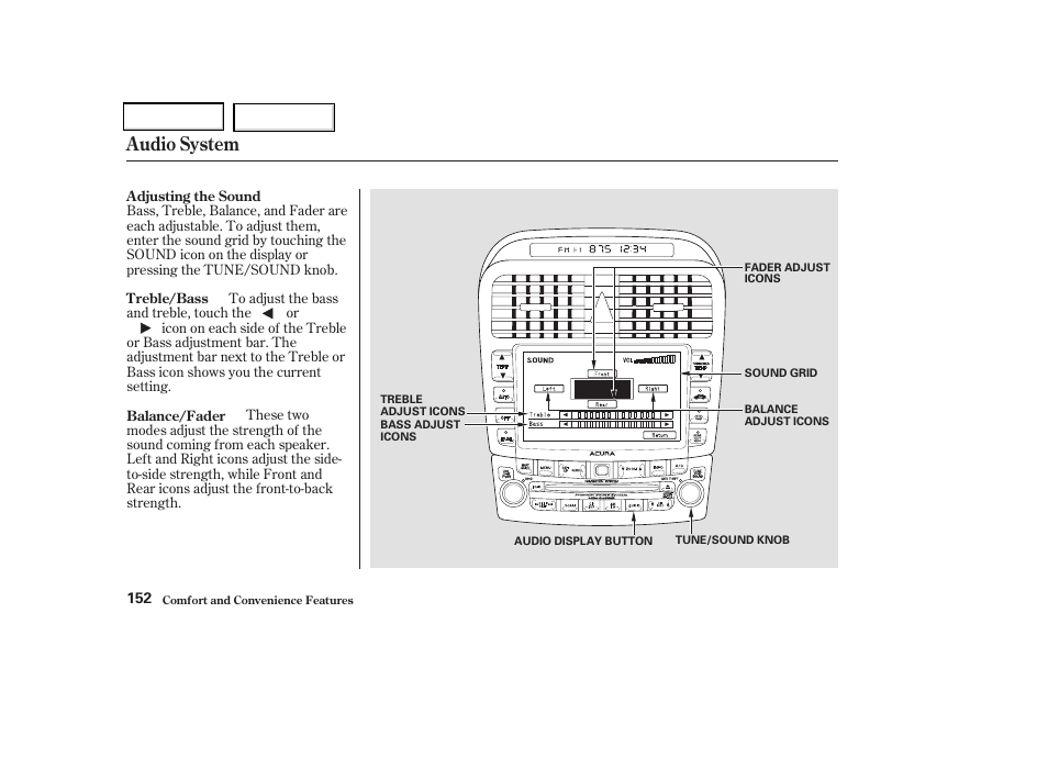 Audio system | Acura 2004 TSX - Owner's Manual User Manual | Page 155 / 364
