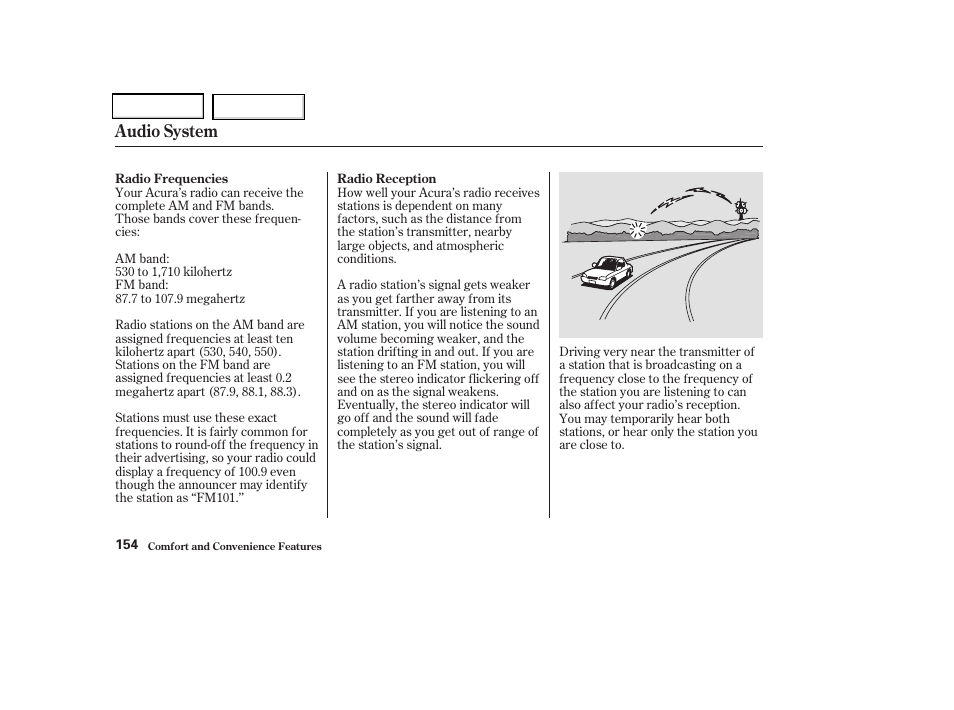 Audio system | Acura 2004 TSX - Owner's Manual User Manual | Page 157 / 364