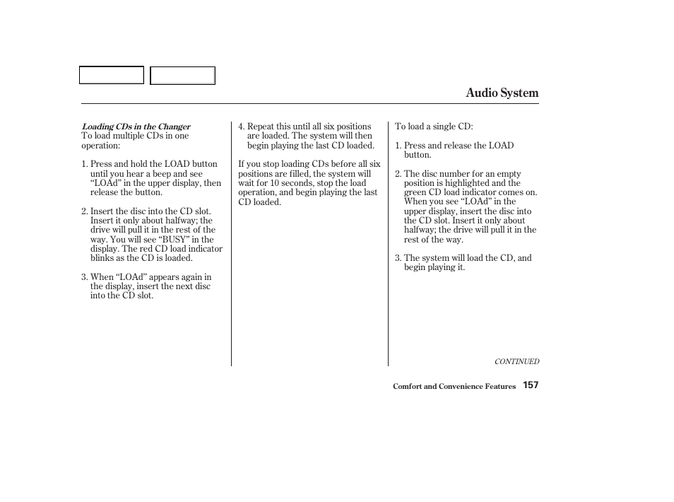 Audio system | Acura 2004 TSX - Owner's Manual User Manual | Page 160 / 364