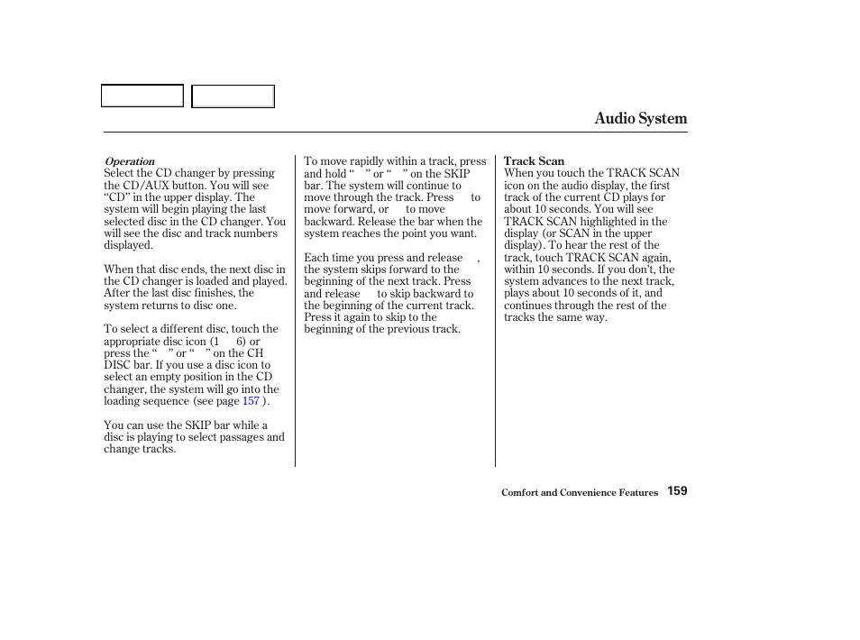 Audio system | Acura 2004 TSX - Owner's Manual User Manual | Page 162 / 364