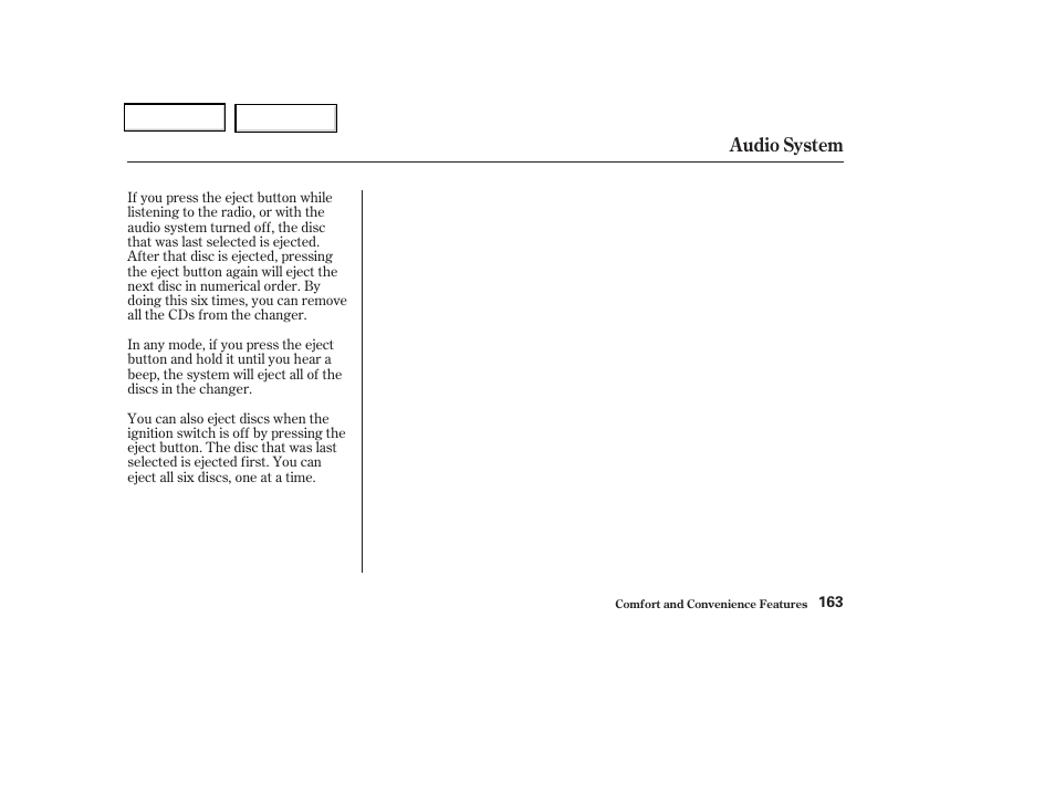 Audio system | Acura 2004 TSX - Owner's Manual User Manual | Page 166 / 364
