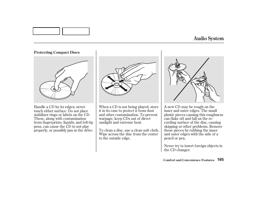 Audio system | Acura 2004 TSX - Owner's Manual User Manual | Page 168 / 364