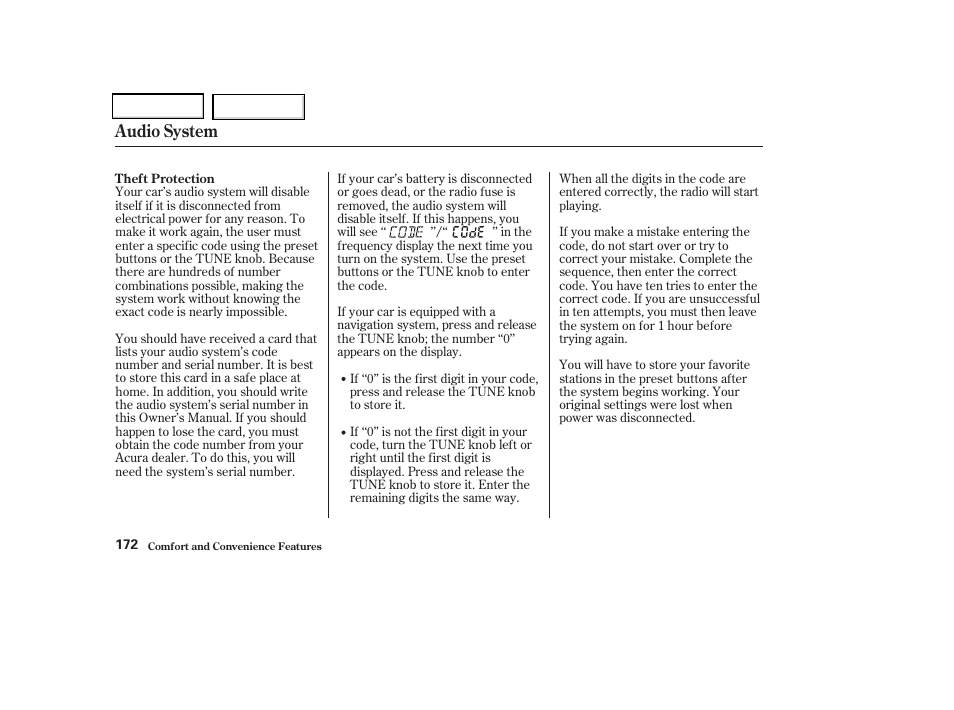 Audio system | Acura 2004 TSX - Owner's Manual User Manual | Page 175 / 364