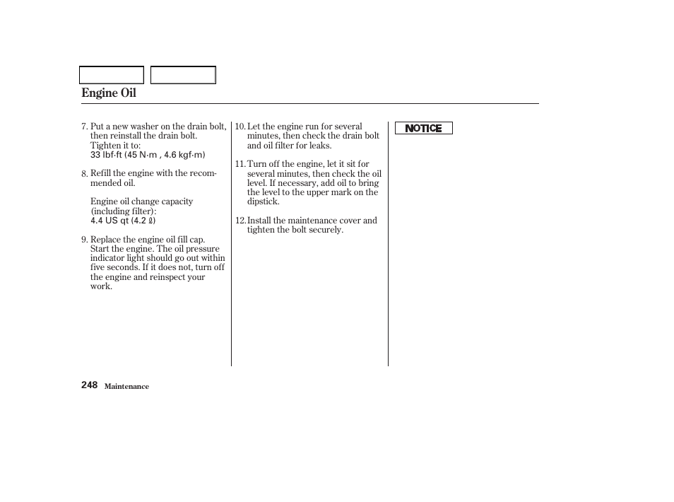 Engine oil | Acura 2004 TSX - Owner's Manual User Manual | Page 251 / 364
