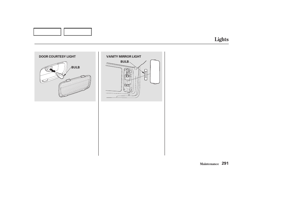 Lights | Acura 2004 TSX - Owner's Manual User Manual | Page 294 / 364