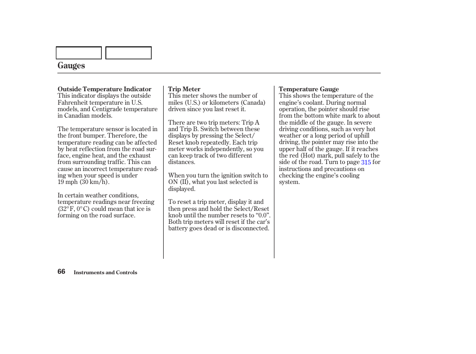 Gauges | Acura 2004 TSX - Owner's Manual User Manual | Page 69 / 364