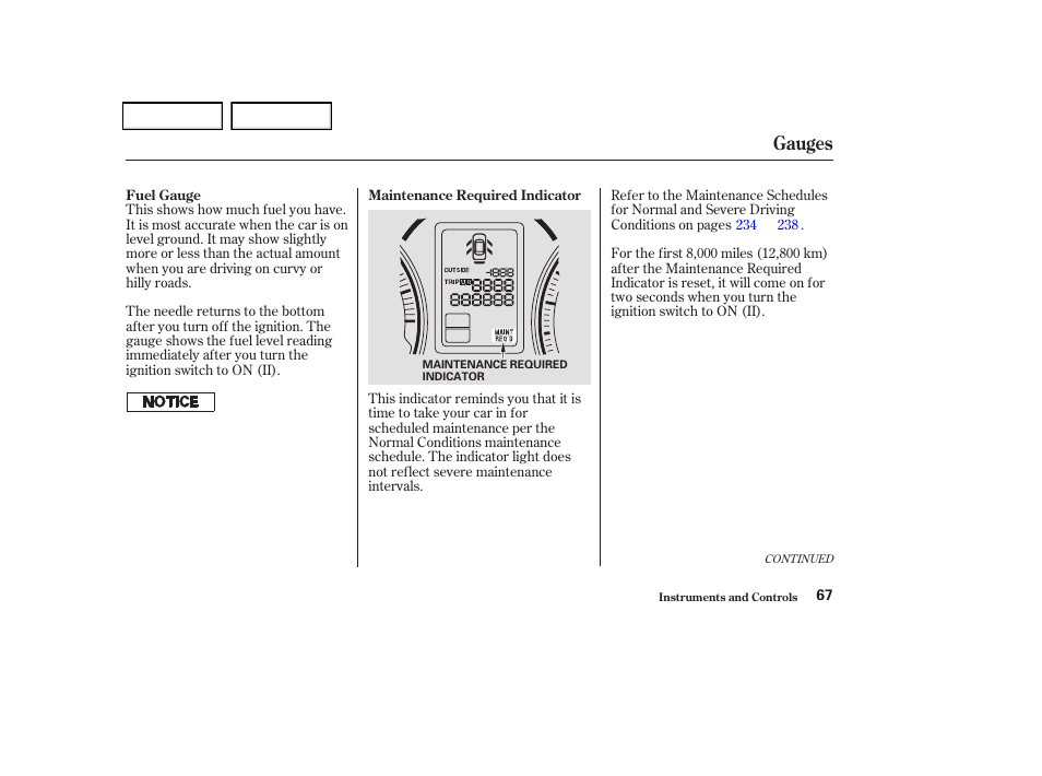 Gauges | Acura 2004 TSX - Owner's Manual User Manual | Page 70 / 364
