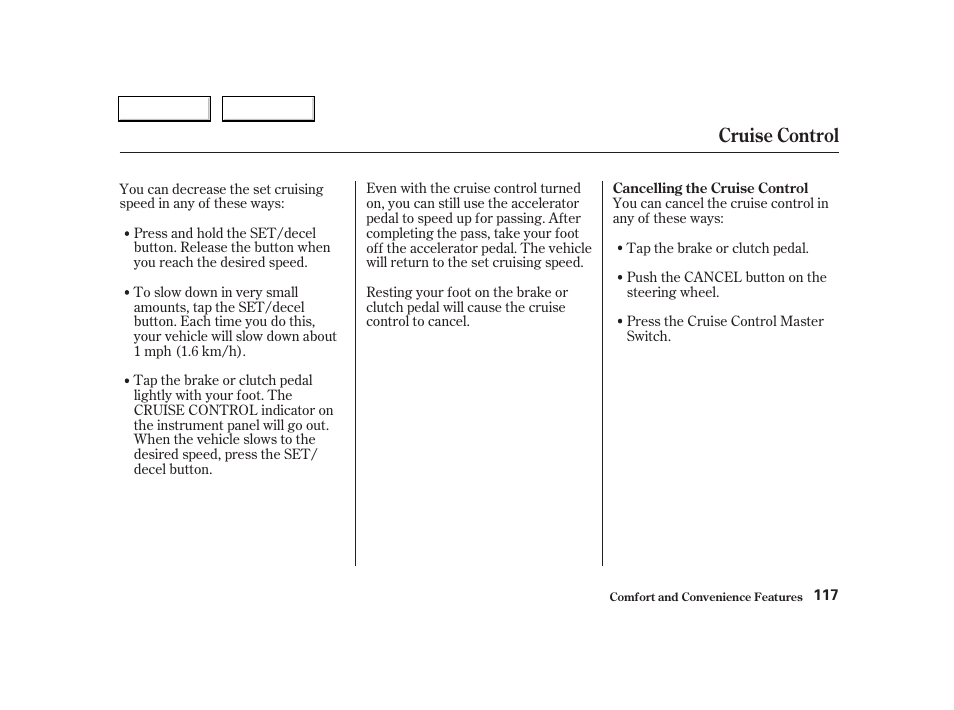 Cruise control | Acura 2004 RSX - Owner's Manual User Manual | Page 120 / 250