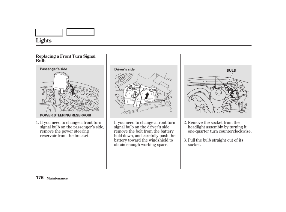 Lights | Acura 2004 RSX - Owner's Manual User Manual | Page 179 / 250
