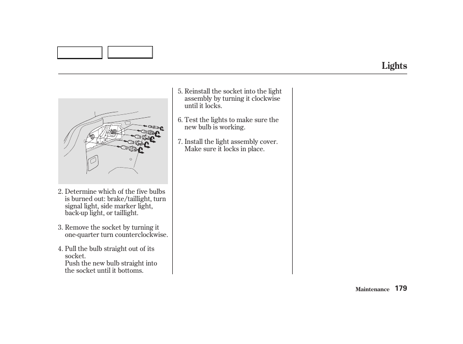 Lights | Acura 2004 RSX - Owner's Manual User Manual | Page 182 / 250