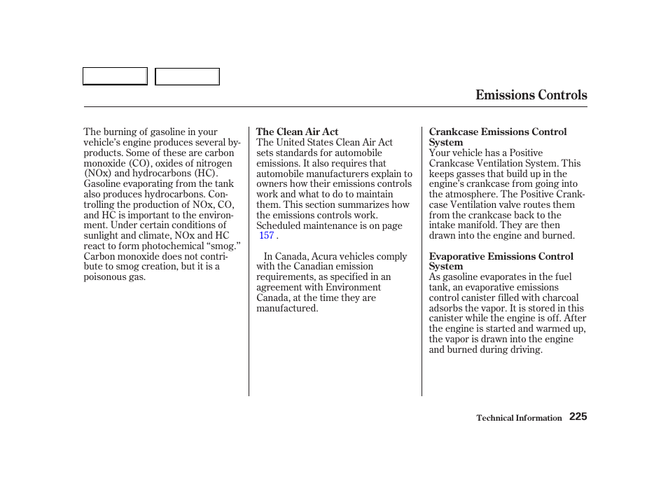 Emissions controls | Acura 2004 RSX - Owner's Manual User Manual | Page 228 / 250